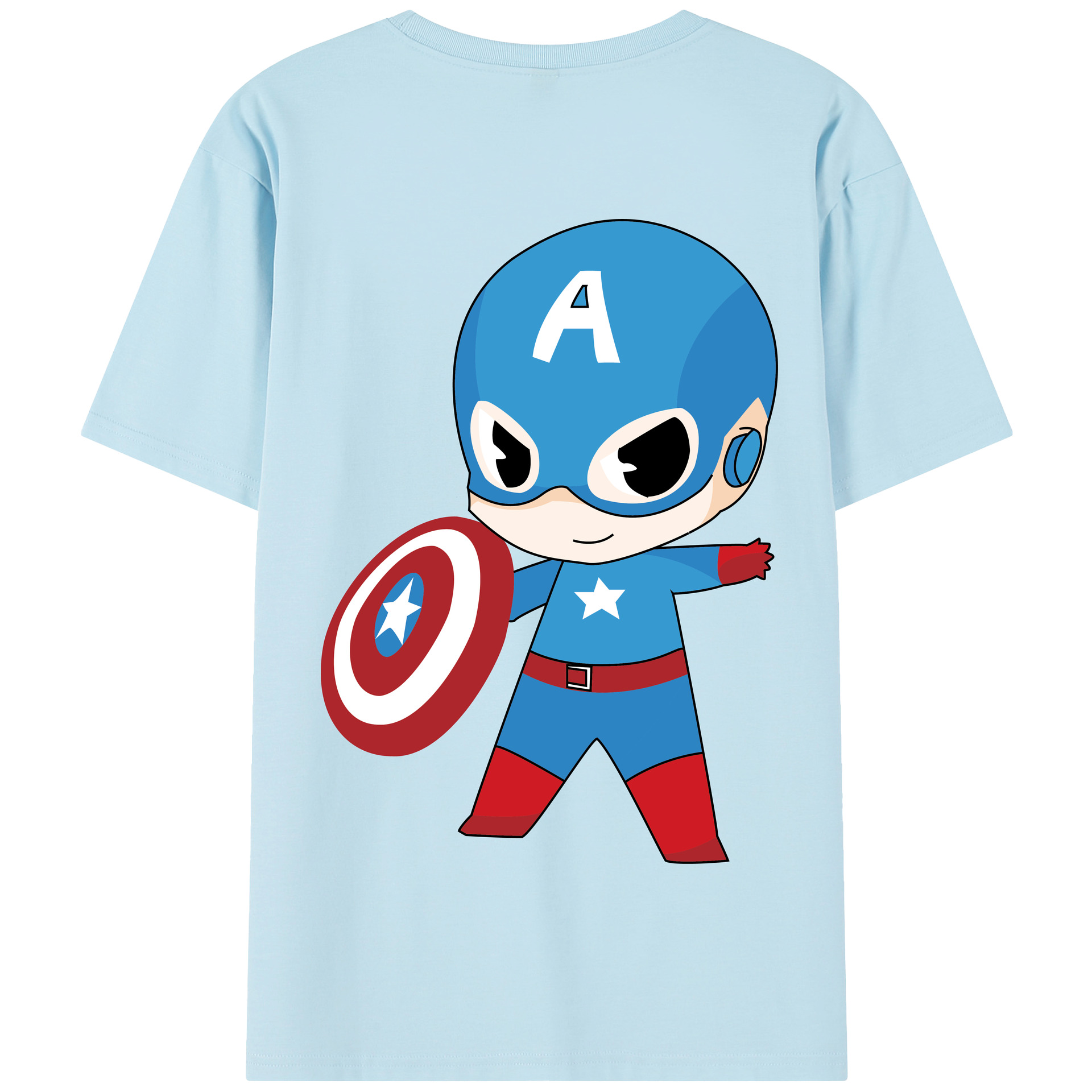 （画像用） アベンジャーズ The Avengers 綿100％半袖Tシャツ（背面プリント）